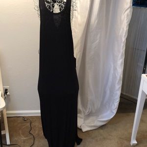 Black long dress with side slits